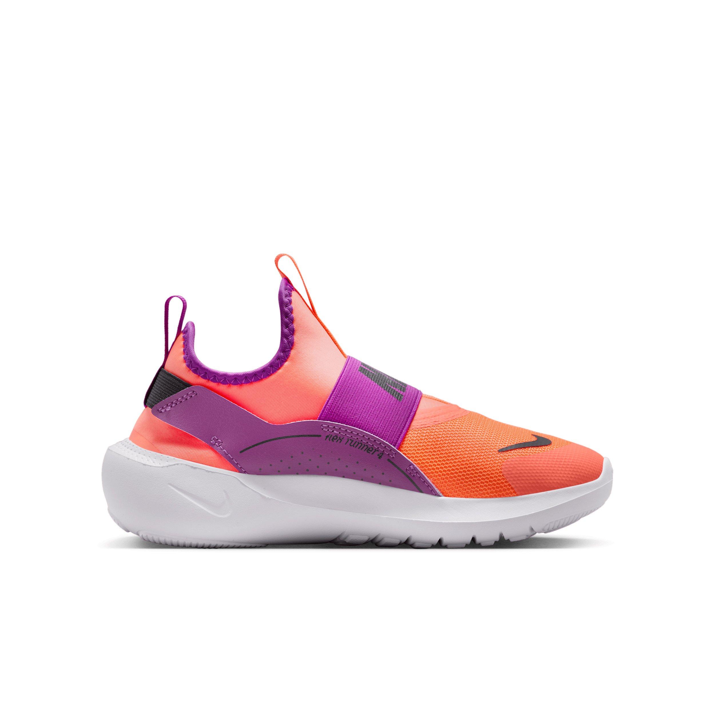 Nike Flex Runner 4 Bright Mango Grade School Girls Shoe | Hibbett